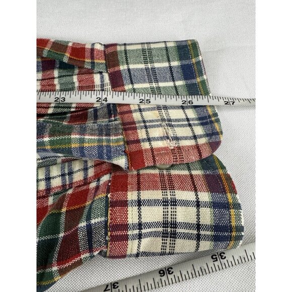 VTG Ralph Lauren XL Red Green Plaid The Big Shirt Oversized Cottagecore Preppy - Picture 10 of 10